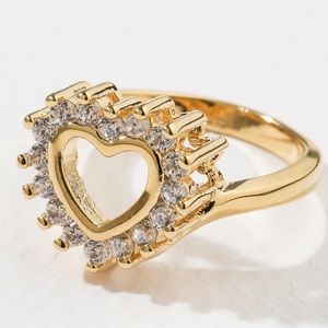New Vanessa Mooney the prime gold cz heart ring